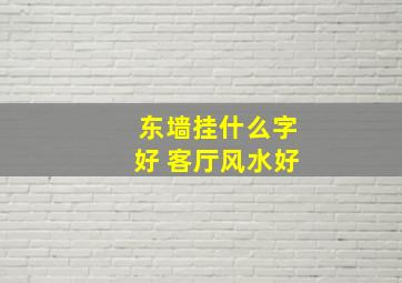 东墙挂什么字好 客厅风水好